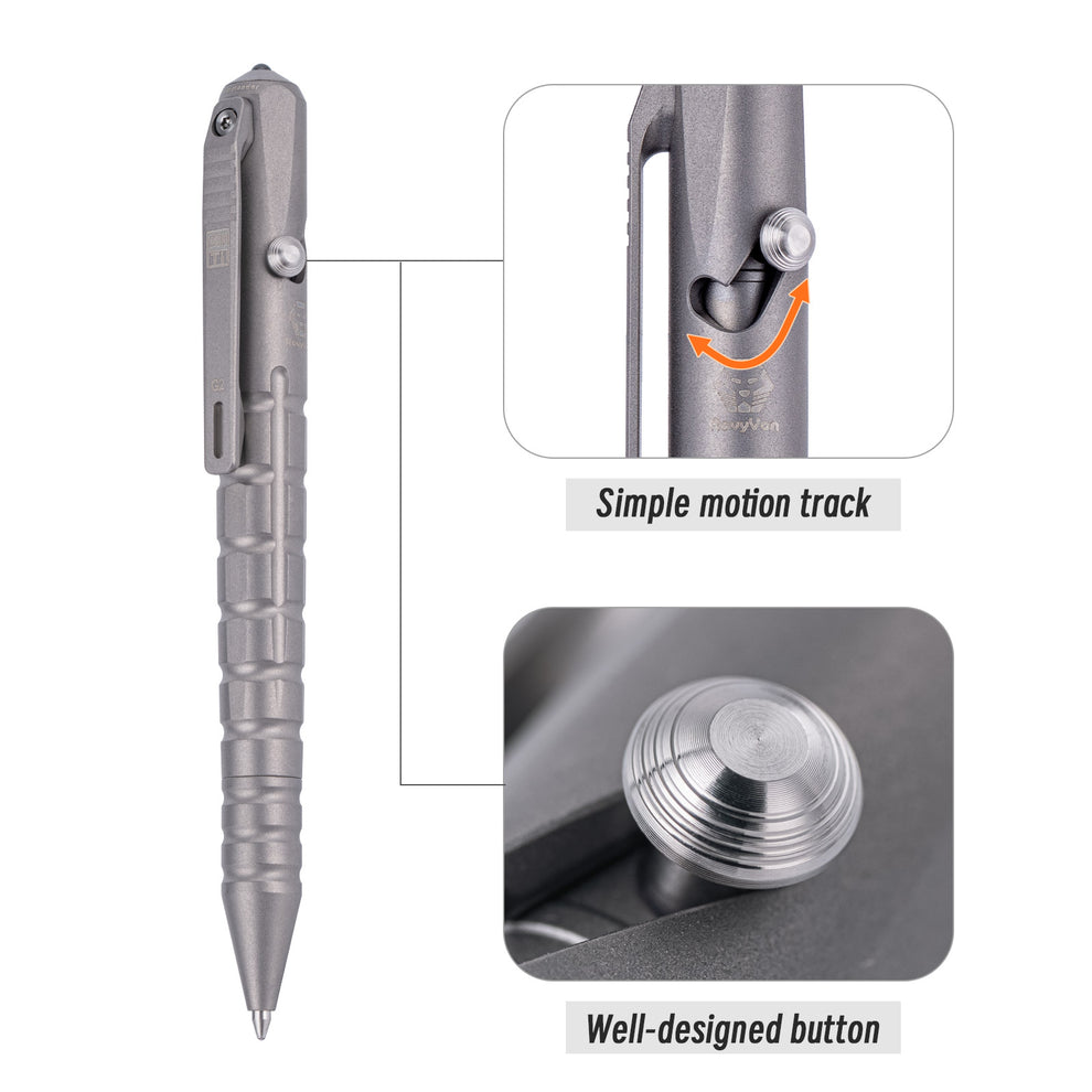 RovyVon Commander C10 (G2) Titanium Bolt-action Tactical Pen