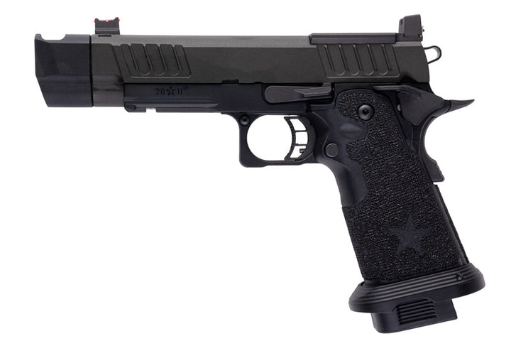 EMG 6mm Pro Shop Staccato P w/ Comp SOC GBB Pistol w/ Hand-Made Stippling Grip - BK (by Army Armament)