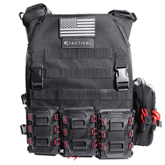 Ktactical Molle Padded Breathable Mesh Plate Carrier Loadout Kit