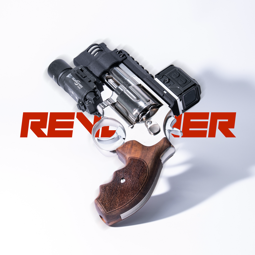 Revanchist Airsoft 3D Print RMR Optic Mount and Compensator Set for ARES S&W 686 2inch Revolver