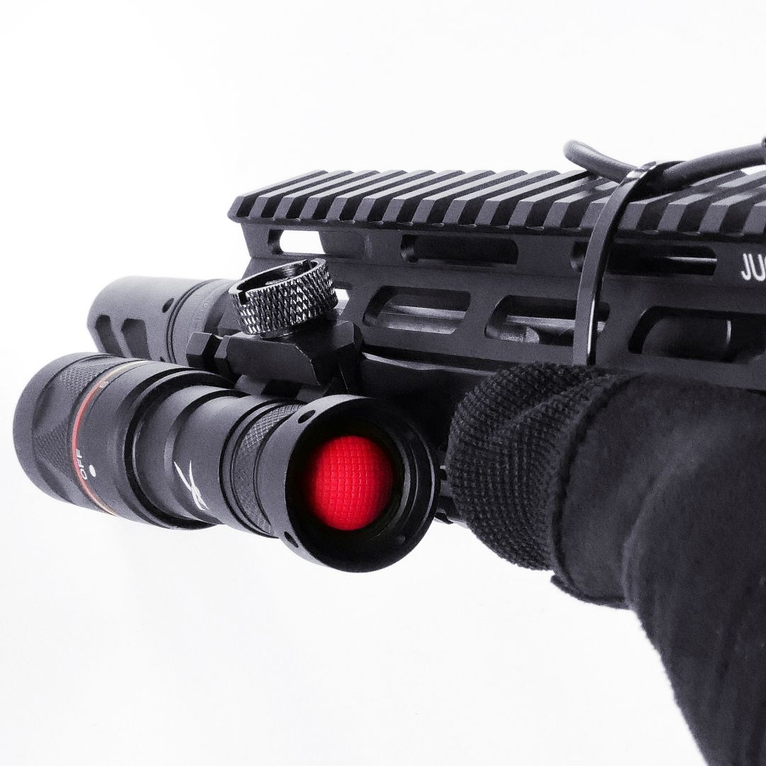 Ktactical Rail Mount Flashlight with Large Pressure Pad and Back Button