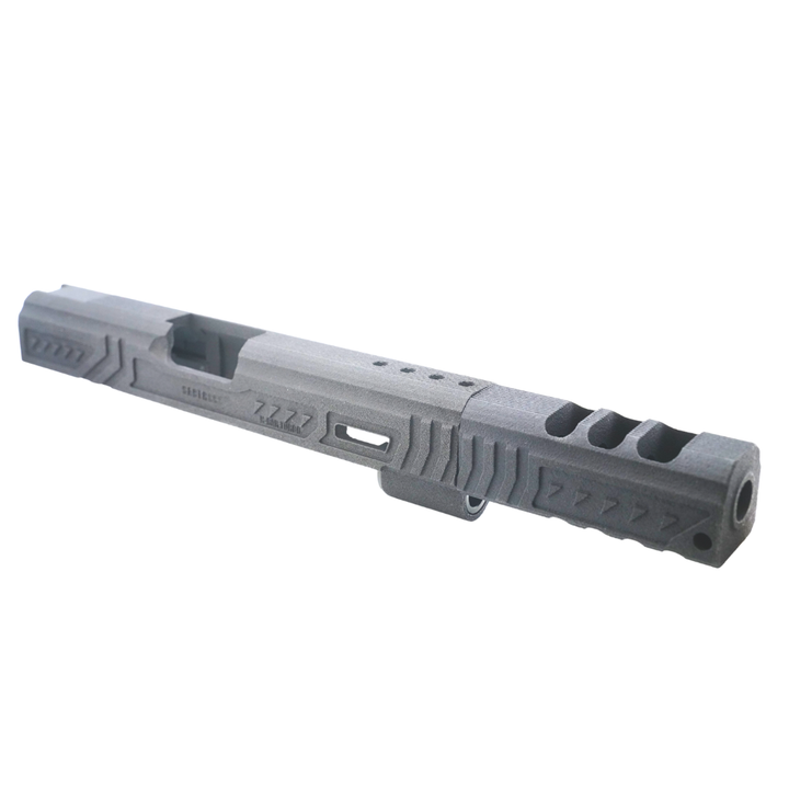 Revanchist Airsoft 3DP 7" Lim Style Open Slide Kit "Saber Cat" for Hicapa GBB - Black