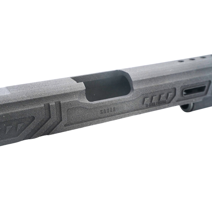 Revanchist Airsoft 3DP 7" Lim Style Open Slide Kit "Saber Cat" for Hicapa GBB - Black