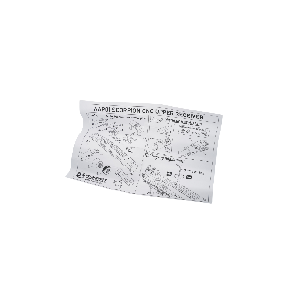 TTI AIRSOFT AAP01 Scorpion Upper Receiver Kit - 4 Inch