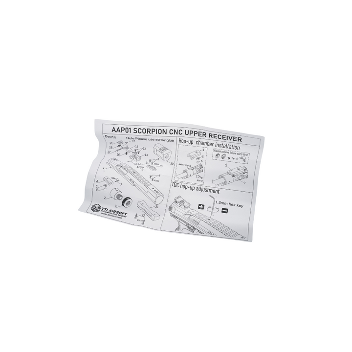 TTI AIRSOFT AAP01 Scorpion Upper Receiver Kit - 4 Inch