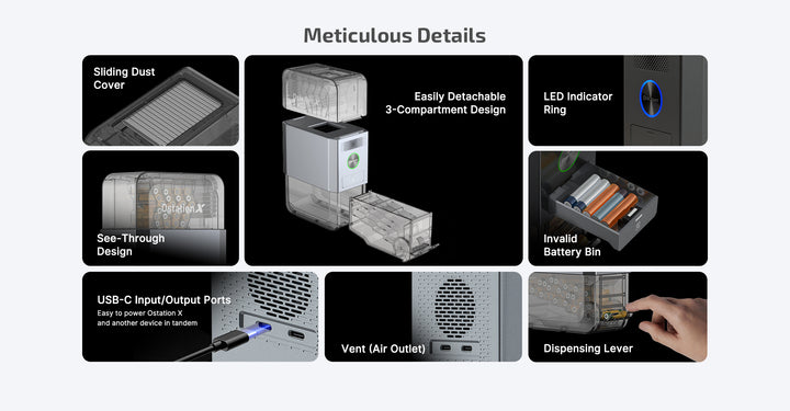 Olight Ostation X 3-in-1 AAA Battery Charging Compartment