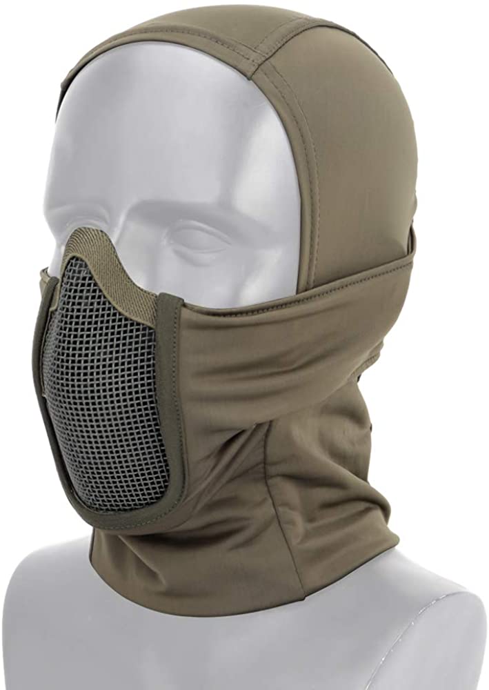 HKA Tactical Full Face Cover with Steel Mesh Balaclava Quick Dry