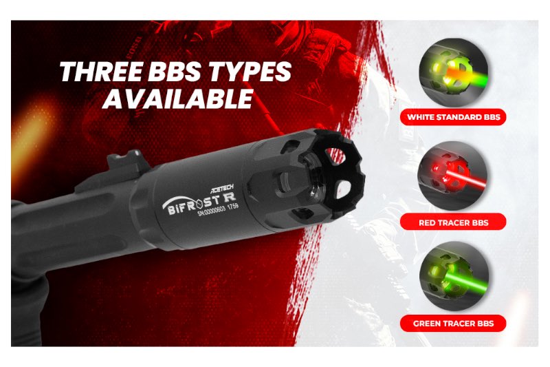ACETECH Bifrost R Tracer Unit - Black (M14CCW) (Compatible with Green & Red bbs)