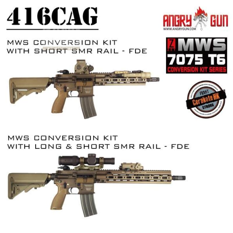 Angry gun 416cag mws conversion kit with 10.5’’ smr rail -