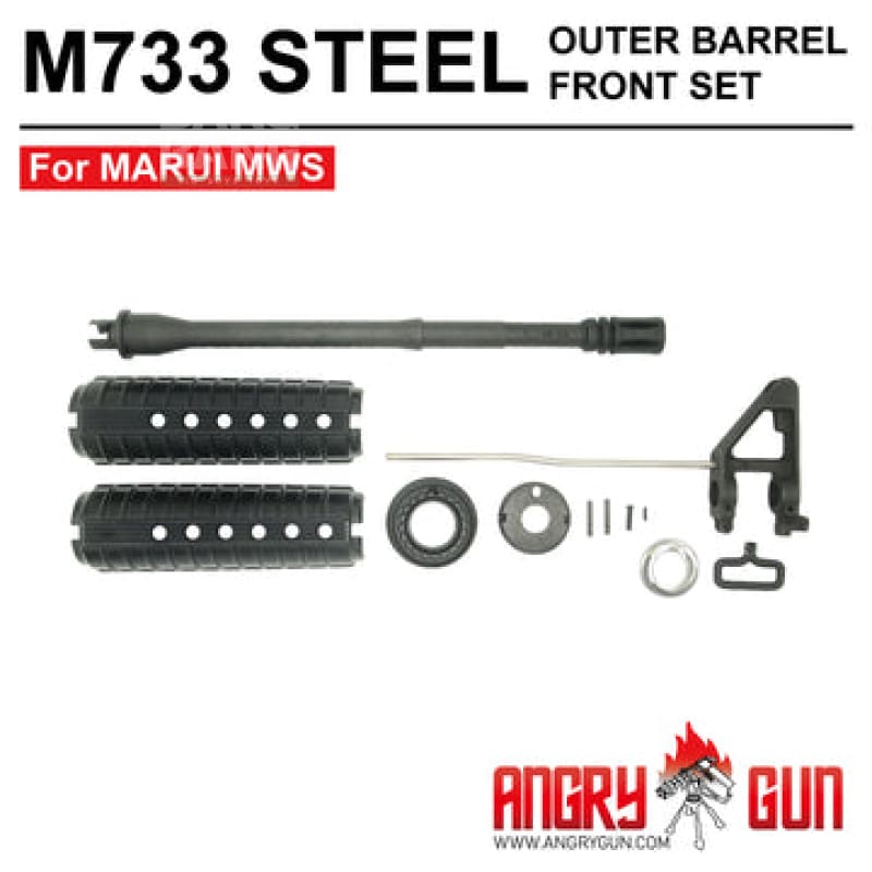 Angry gun m733 style steel 11.5 inch outer barrel front set