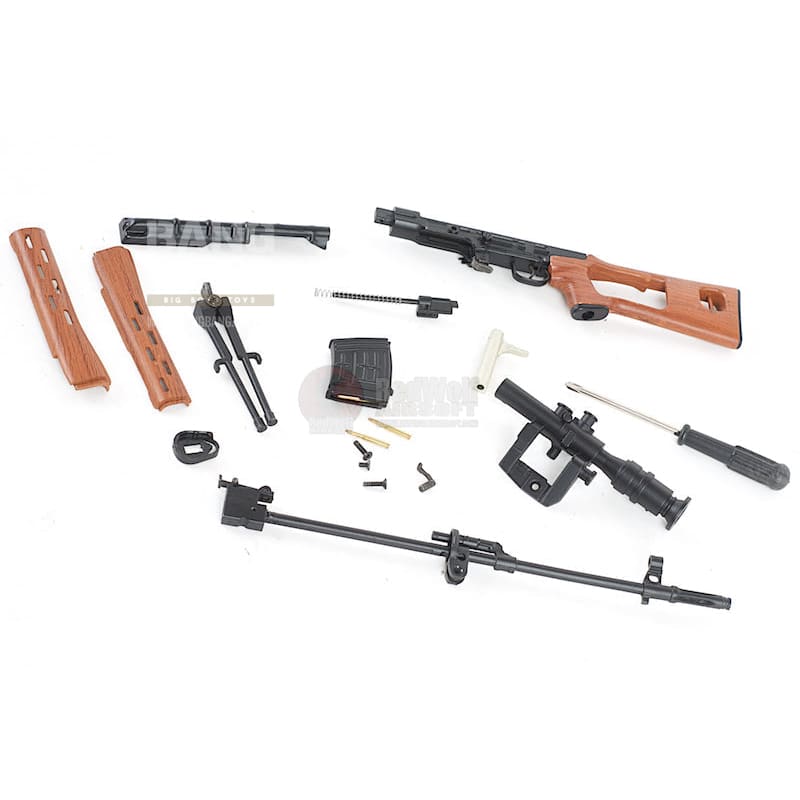 Blackcat airsoft mini model gun svd - wooden free shipping