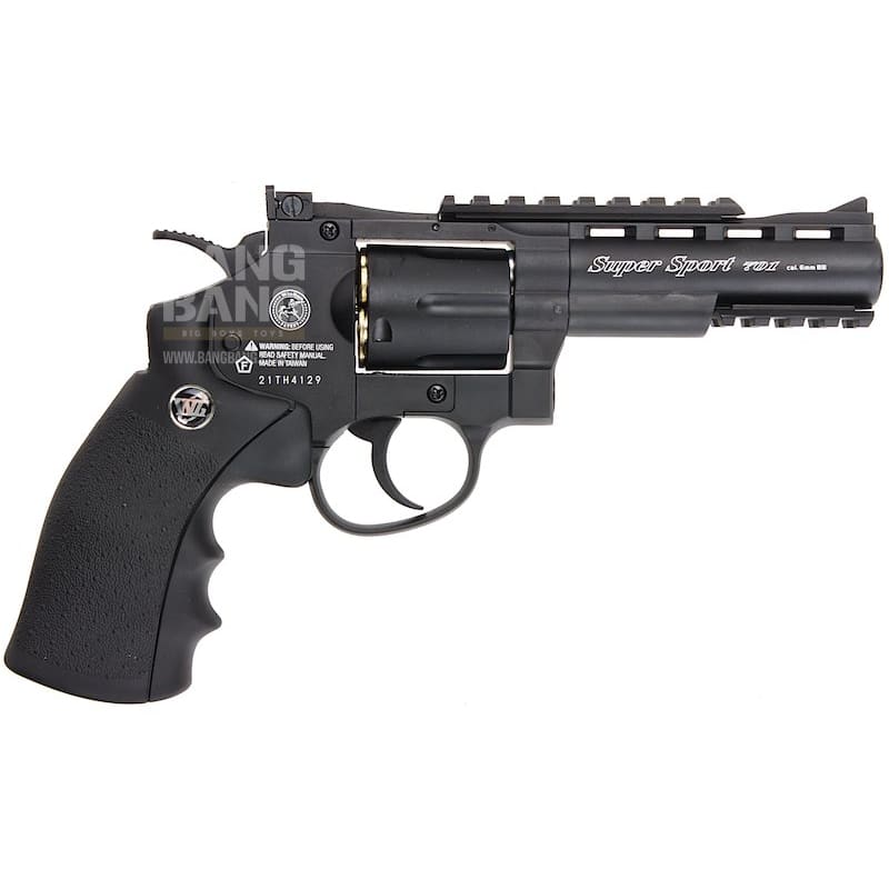 Gun heaven (wingun) 701 4 inch 6mm co2 revolver (black grip)