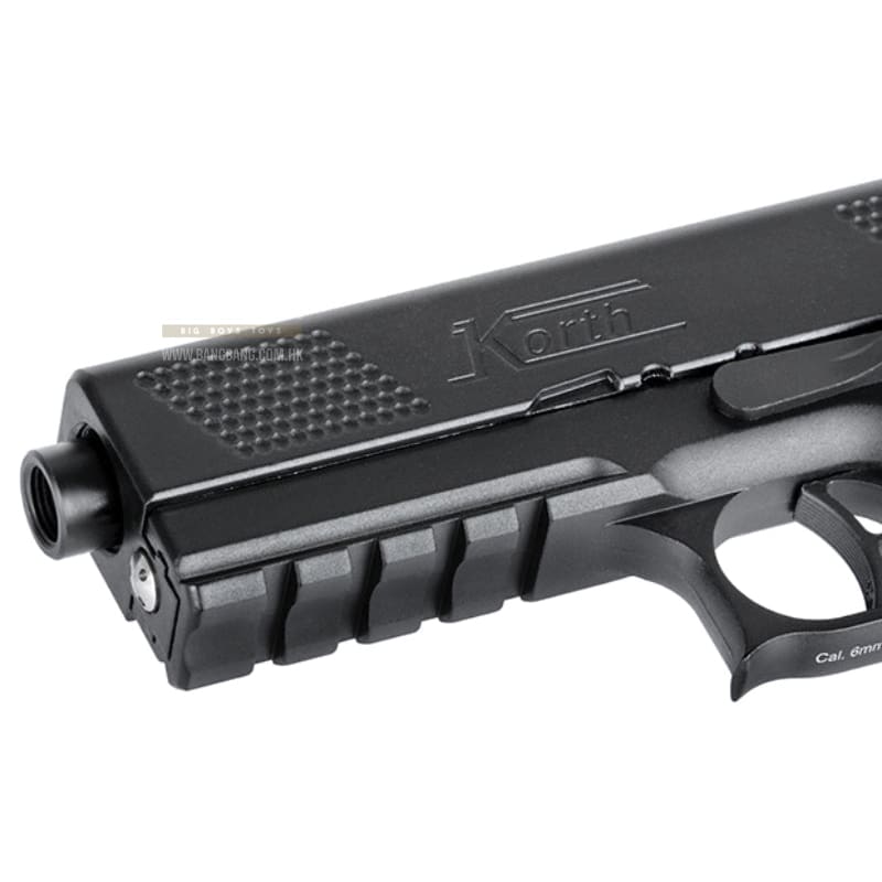 Ics korth prs 4 inch gbb pistol - black (licensed by korth)