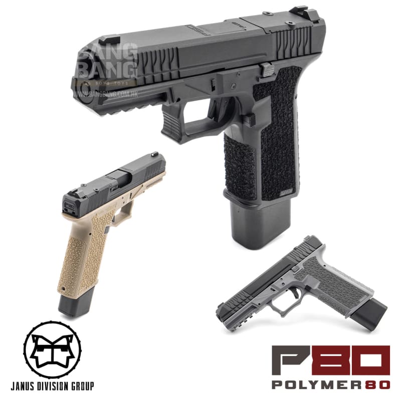 Jdg polymer80 licensed p80 pfs9 (rmr cut) airsoft gbb pistol