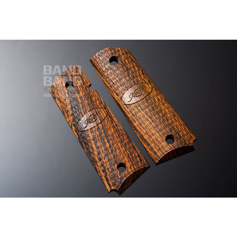 K style wooden grip panels for 1911 pistol grips / foregrip