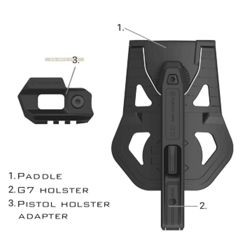 Recover tactical g7 owb holster fordouble stack glock