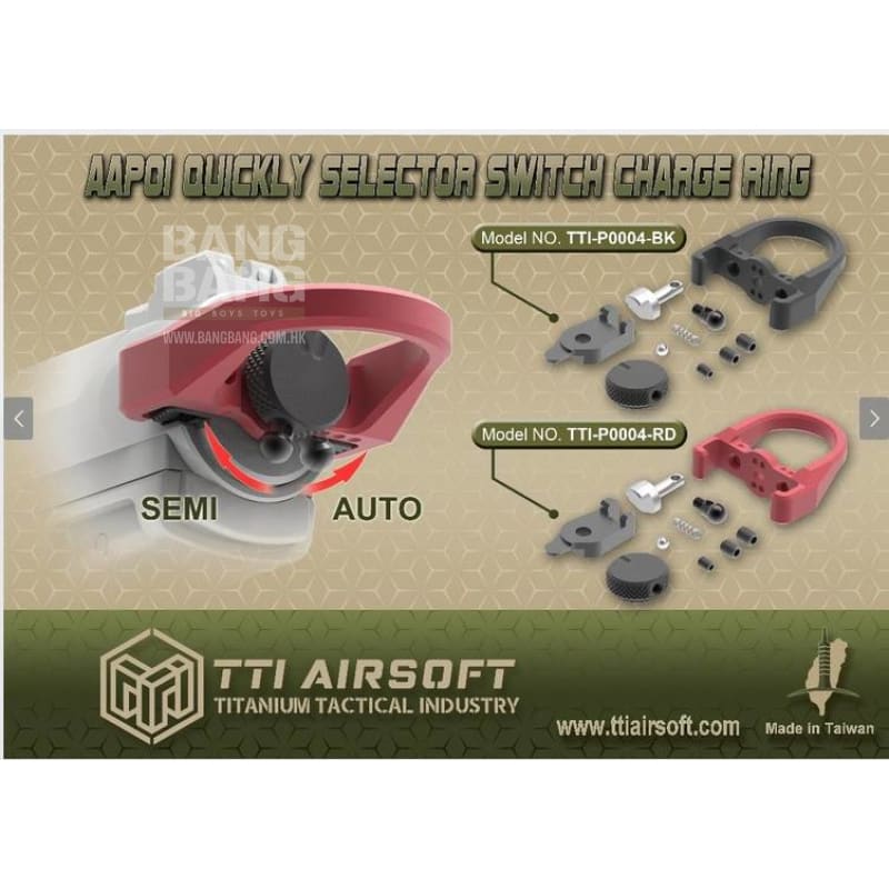 Tti airsoft selector switch charge ring for aap-01 gbb