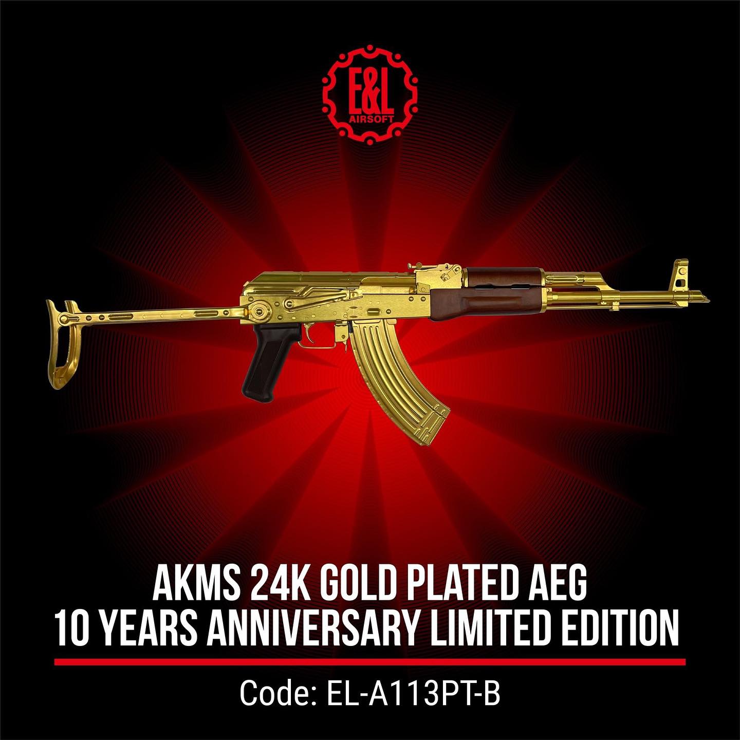 E&L AKMS 24K Gold Plated AEG 10 years Anniversary Limited Edition