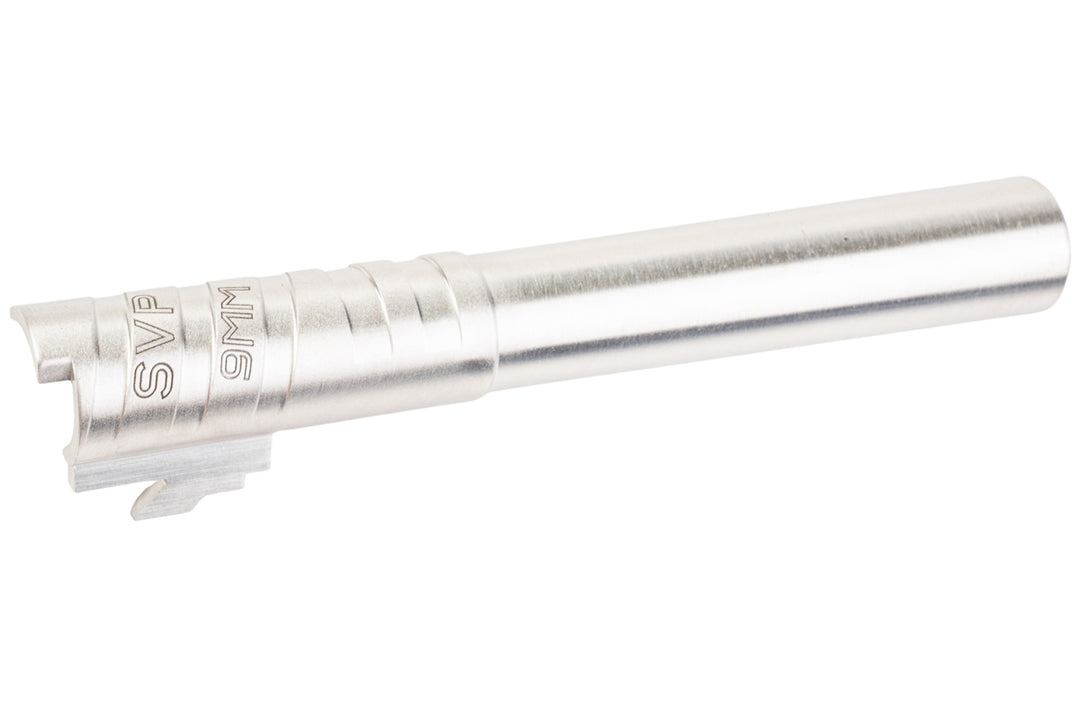 5KU Tokyo Marui Hi Capa 5.1 GBB Infinity SVP Stainless Steel Outer Barrel (9mm Marking) - Silver