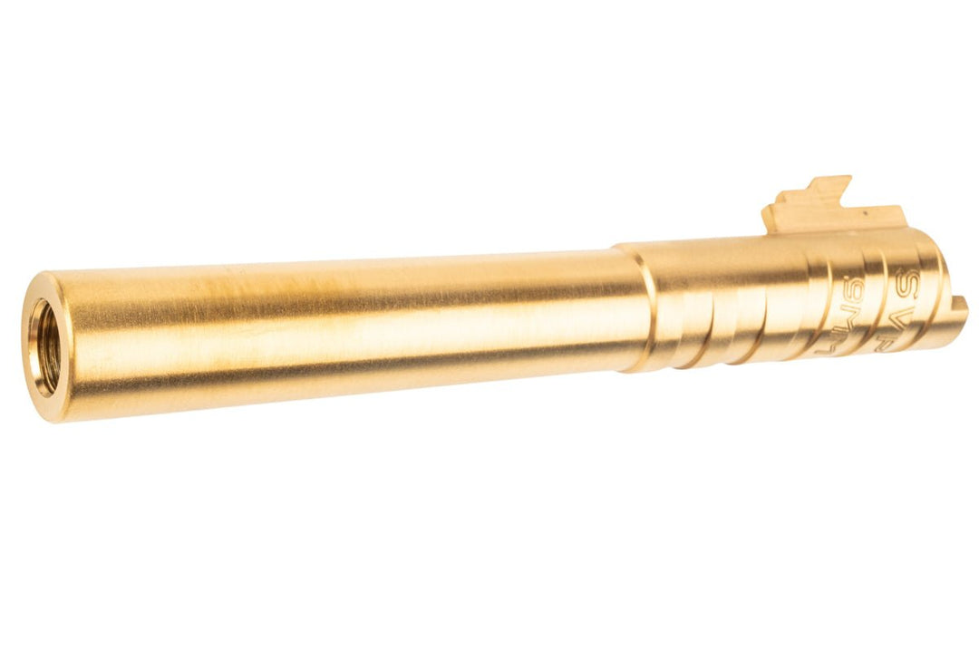 5KU Tokyo Marui Hi Capa 5.1 GBB Infinity SVP Stainless Steel Outer Barrel (9mm Marking) - Gold - Bang Bang Airsoft