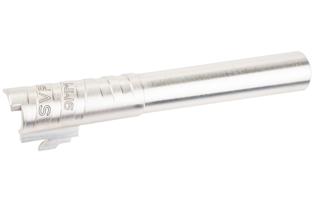5KU Tokyo Marui Hi Capa 5.1 GBB Infinity SVP Stainless Steel Outer Barrel (9mm Marking) - Silver - Bang Bang Airsoft