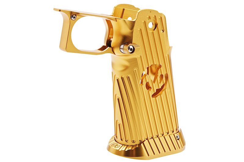 5KU Tokyo Marui Hi Capa GBB Airsoft Grip (Infinity, CNC Aluminum, Type 4) - Gold - Bang Bang Airsoft
