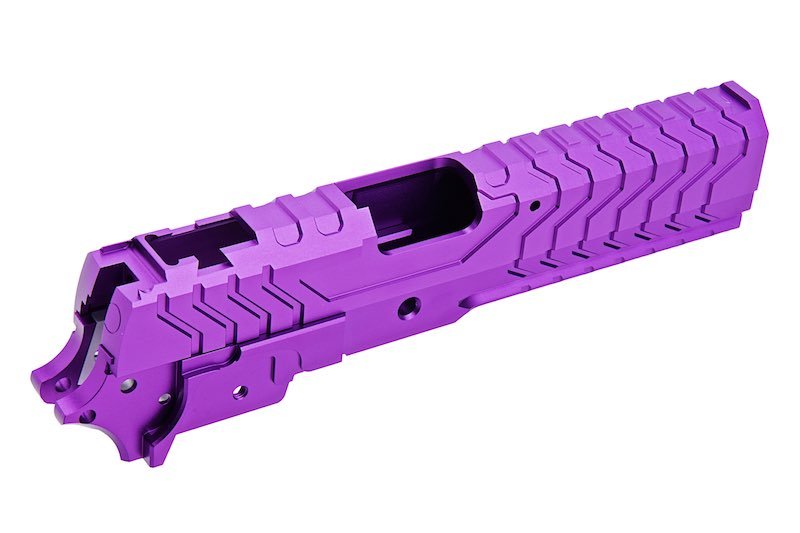 5KU Tokyo Marui Hi Capa GBB Aluminum Slide & Frame (Martix Type) - Purple - Bang Bang Airsoft