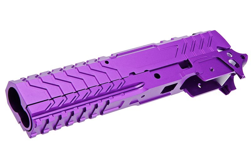 5KU Tokyo Marui Hi Capa GBB Aluminum Slide & Frame (Martix Type) - Purple - Bang Bang Airsoft