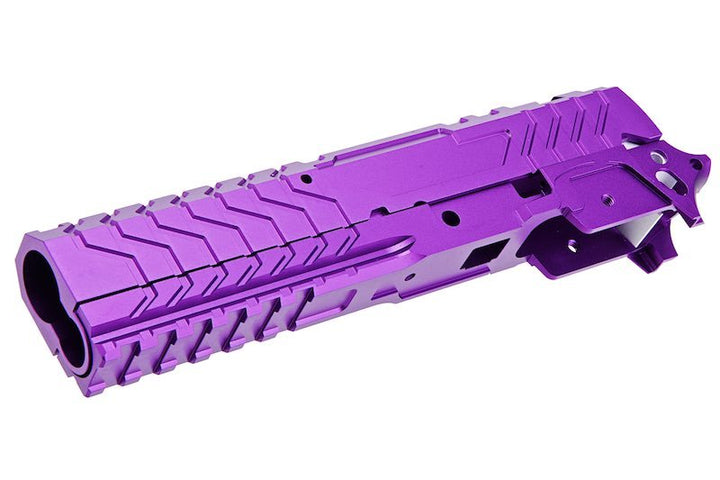 5KU Tokyo Marui Hi Capa GBB Aluminum Slide & Frame (Martix Type) - Purple - Bang Bang Airsoft