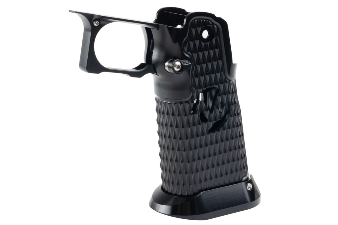 5KU Tokyo Marui Hi Capa GBB CNC Aluminum Grip (Type 9 Infinity Style) - Black - Bang Bang Airsoft