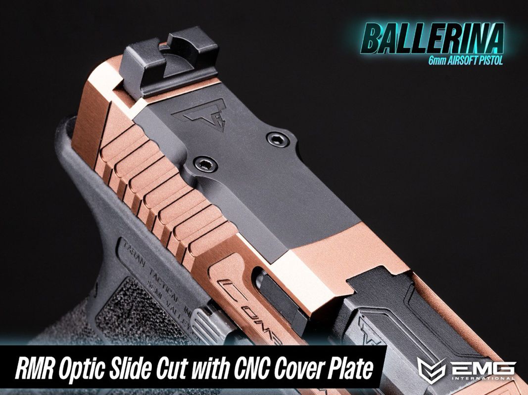 Army Armament TTI Ballerina G17 CNC GBB Pistol Airsoft - Black (Licensed by EMG)