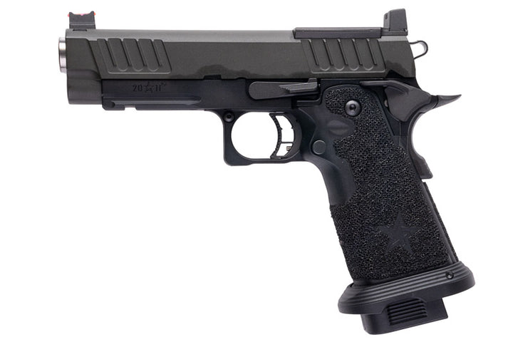 EMG 6mm Pro Shop Staccato P GBB Airsoft Pistol w/ Hand-Made Stippling Grip - BK (by Army Armament)