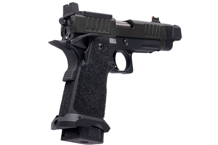 EMG 6mm Pro Shop Staccato C2 w/ Comp SOC GBB Pistol w/ Hand-Made Stippling Grip - BK (by Army Armament)