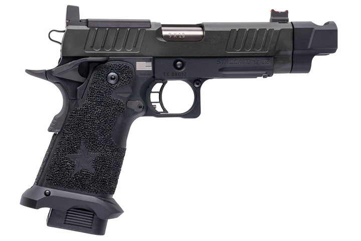 EMG 6mm Pro Shop Staccato C2 w/ Comp SOC GBB Pistol w/ Hand-Made Stippling Grip - BK (by Army Armament)