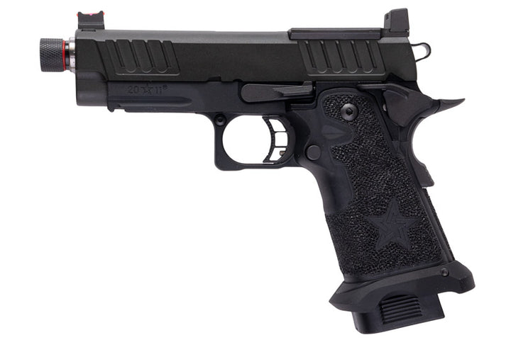 EMG 6mm Pro Shop Staccato C2 GBB Airsoft Pistol w/ Hand-Made Stippling Grip - BK (by Army Armament)