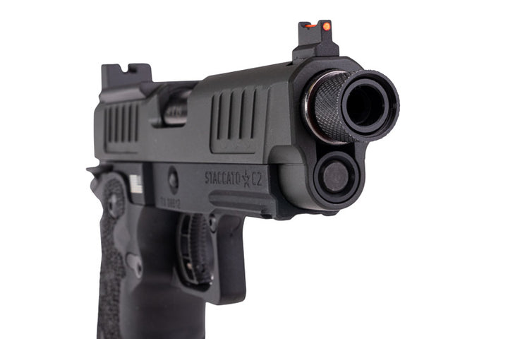 EMG 6mm Pro Shop Staccato C2 GBB Airsoft Pistol w/ Hand-Made Stippling Grip - BK (by Army Armament)