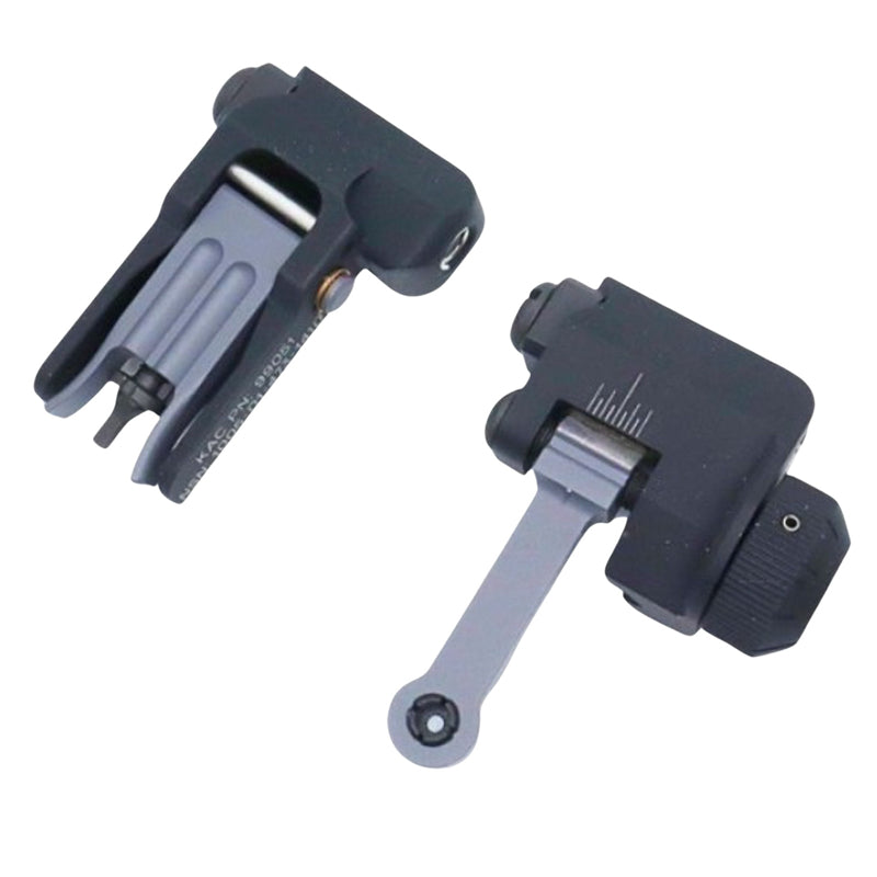 BJ TAC KAC 300 Style Folding Sight Set (Stainless Steel, Black)