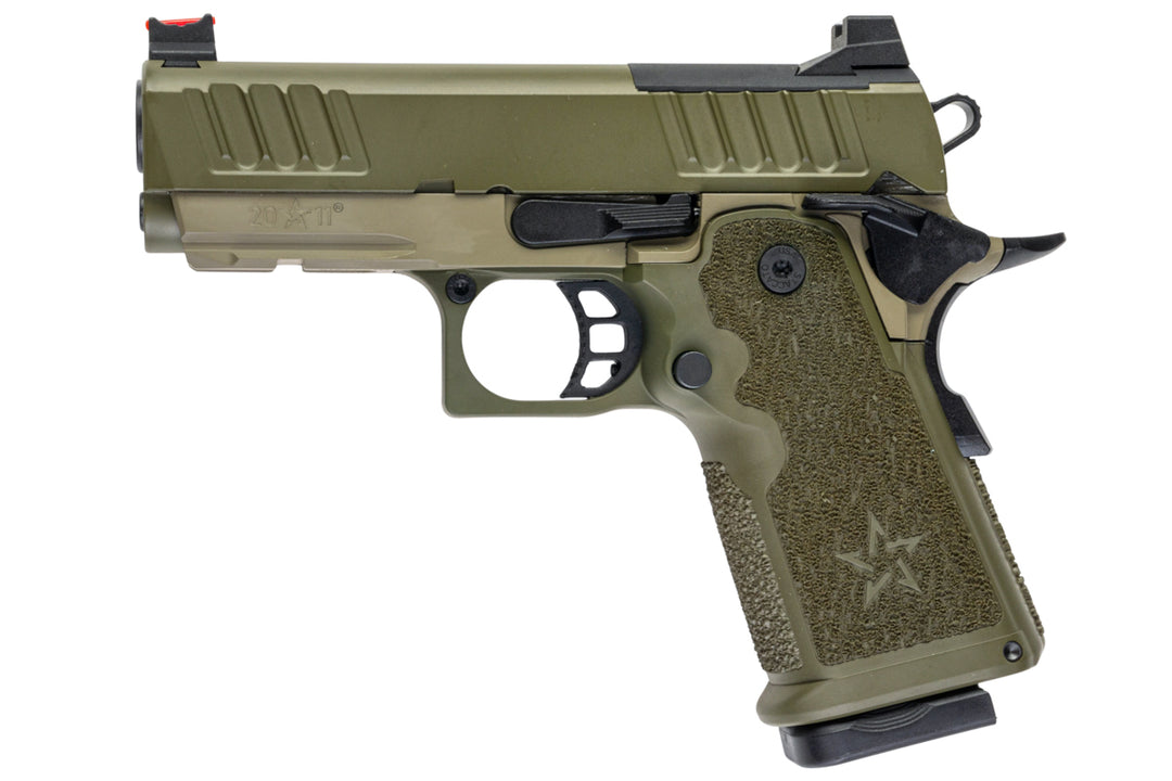 EMG Staccato Licensed CS Compact 2011 GBB Airsoft Pistol (Model: Master Grip / Standard / Green Gas) - GN