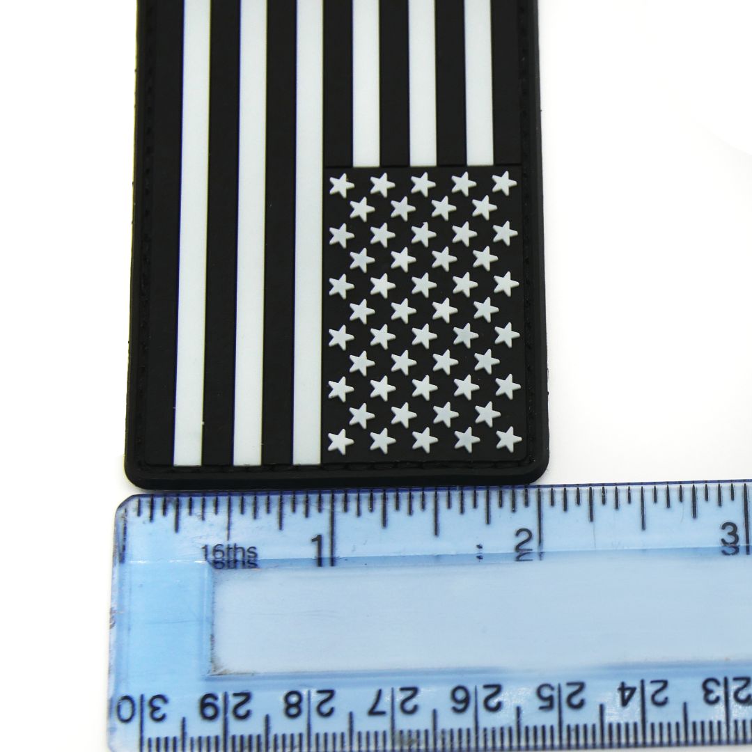 KTactical Glow in the Dark Tactical USA Flag Patch (REVERSE Flag)