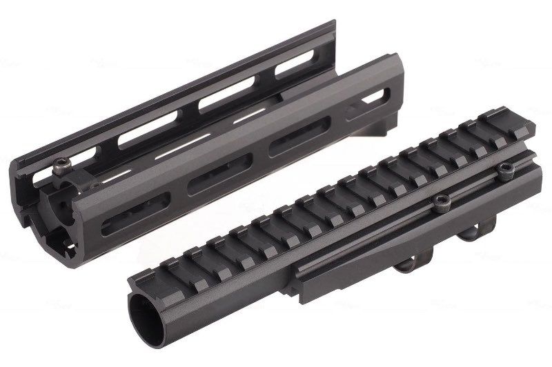 Hephaestus AK M-LOK 6.5" Handguard Set with Railed Gas Tube (Type III Hard-coat Anodized) for GHK/LCT AK Series