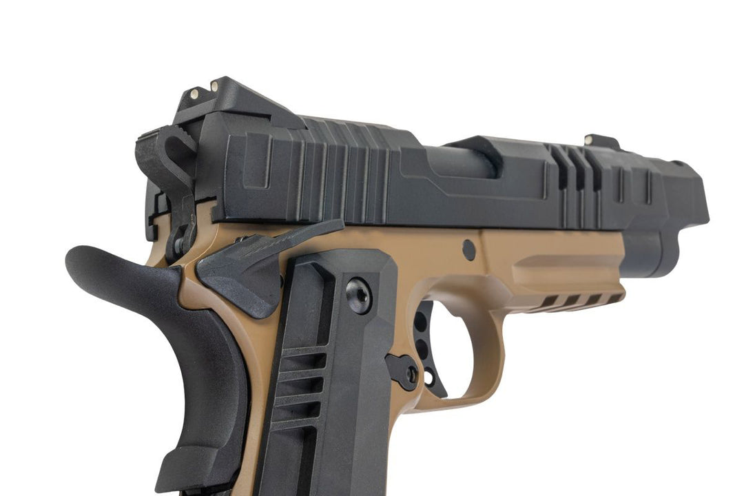KJ Works KP-24 1911 GBB Airsoft Pistol - Tan Two Tone (Full Metal)