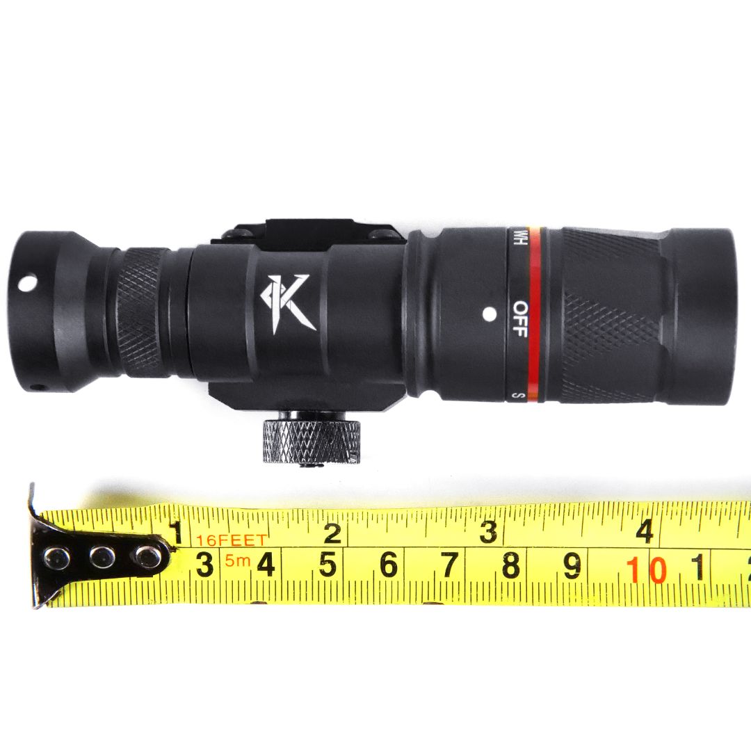 Ktactical Rail Mount Flashlight with Large Pressure Pad and Back Button
