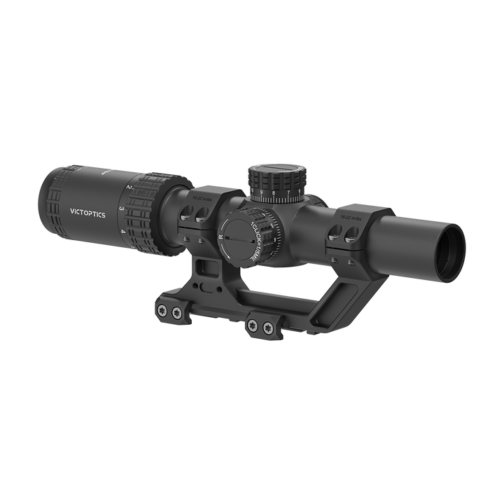 Victoptics S6 1-6x24i Fiber LPVO SFP Rifle Scope w/ 1-Piece Extreme High Picatinny AR Mount Kit