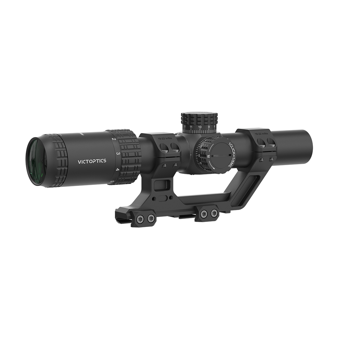 Victoptics S6 1-6x24i Fiber LPVO SFP Rifle Scope w/ 1-Piece Extreme High Picatinny AR Mount Kit