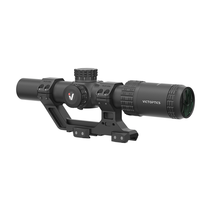 Victoptics S6 1-6x24i Fiber LPVO SFP Rifle Scope w/ 1-Piece Extreme High Picatinny AR Mount Kit