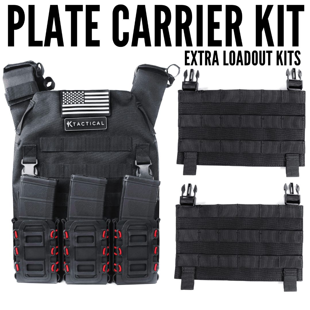 Ktactical Molle Padded Breathable Mesh Plate Carrier Loadout Kit Bang
