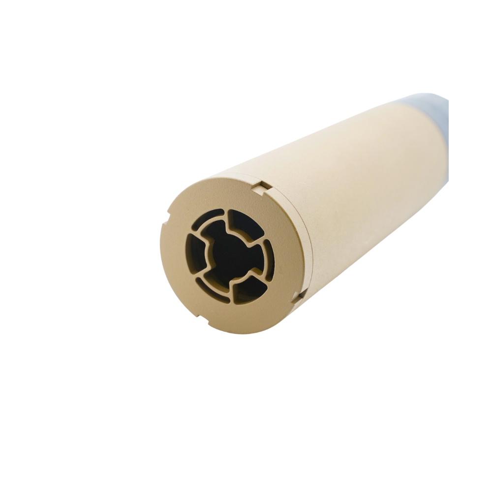 Task Force SLX MG 6.8 Style Dummy QD Suppressor w/ Muzzle Brake - FDE