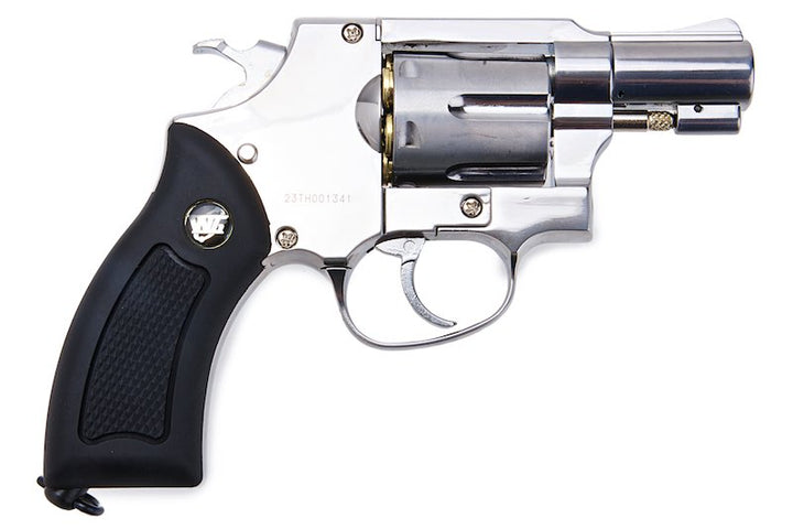 WinGun Airsoft Revolver CO2 733 (2 inch, Black Grip, 6mm Version) - Silver