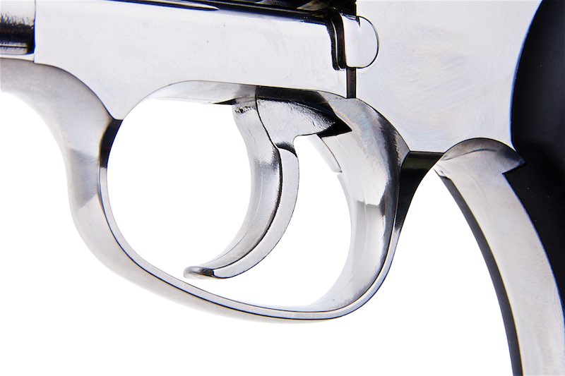 WinGun Airsoft Revolver CO2 733 (2 inch, Black Grip, 6mm Version) - Silver