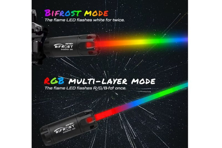 ACETECH Bifrost Tracer Unit (M14CCW) w/ Multi Color Flame Effect (RGB Rainbow) - Brass - Bang Bang Airsoft